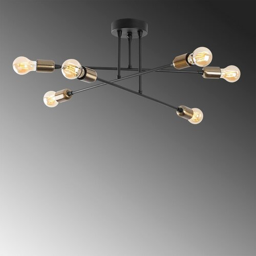 Lampa sufitowa Fleur - 1501, czarna