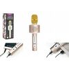 Microfon de karaoke Teddies cu Bluetooth, auriu, alimentat cu baterii, cu cablu USB