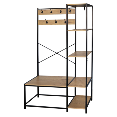 BERDY akasztó polcokkal, tölgyfa