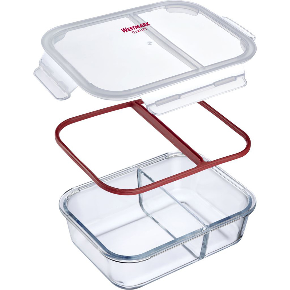 Westmark üveg ételtároló 2 rekesszel , 980 ml termék 2. képe