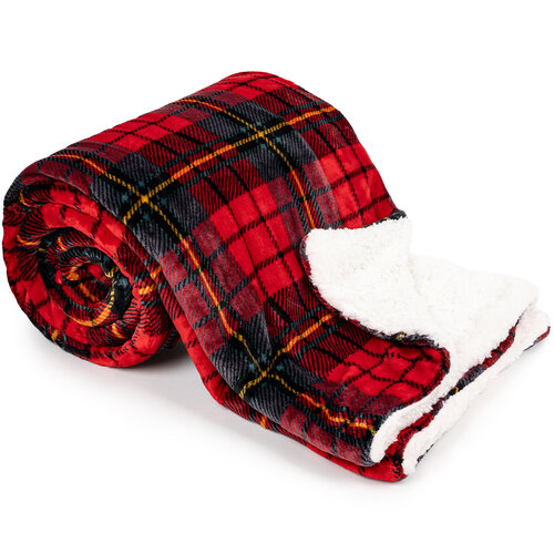 Jerry Fabrics Ovčja odeja Čtverce, 150 x 200 cm