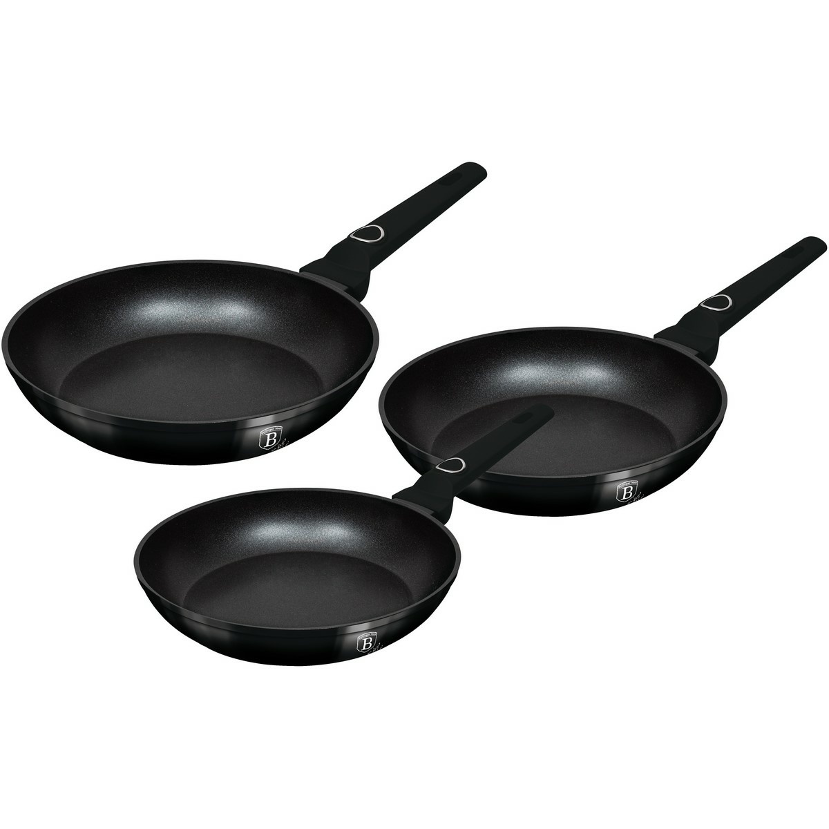 BerlingerHaus Sada pánví s titanovým povrchem Black Vantage, 3 ks