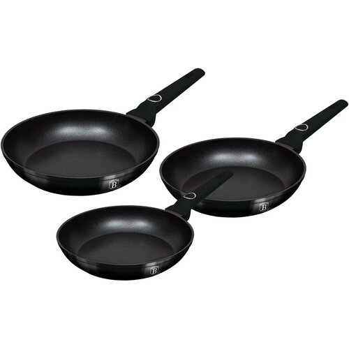 BerlingerHaus Pfannenset mit Titanbeschichtung Black Vantage, 3-teilig