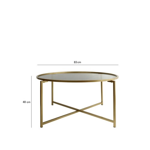 Couchtisch Sun Gold mit dunklem Glas