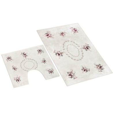 Bellatex Badematten-Set Blumenstrauß 3D, 60 x 100 cm,60 x 50 cm