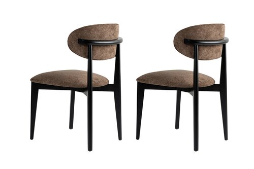 Esszimmerstuhl-Set Lionte Brown and Black, 2 Stück