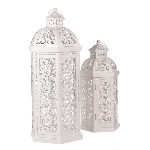 Set felinare din metal Romantic, 2 buc.