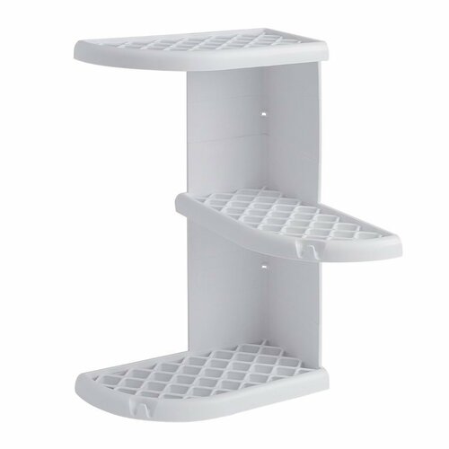 Raft de colț GEDY 8579 Oscar pentru duș 23 x 37,5x 23 cm, plastic ABS, alb