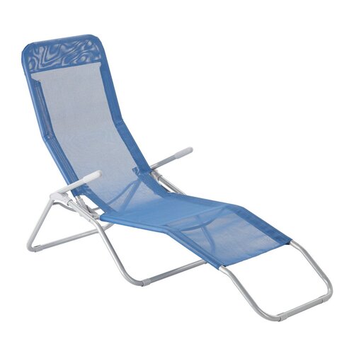 Aldotrade Klappbarer Gartenliegestuhl 137 x 58 x 94 cm, Blau