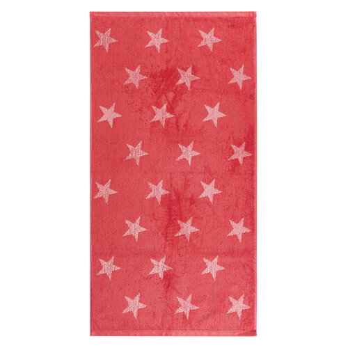 Ręcznik Stars różowy, 50 x 100 cm