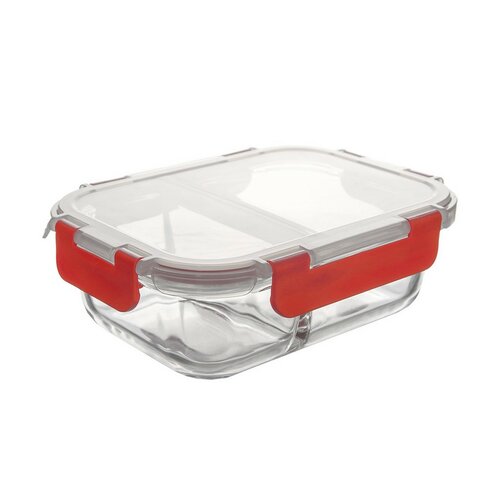 Tavă de copt divizată Orion cu capac din plastic,21 x 16 x 7 cm