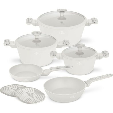 BerlingerHaus Set de vase cu suprafață din titan Sahara Marble, 10 bucăți