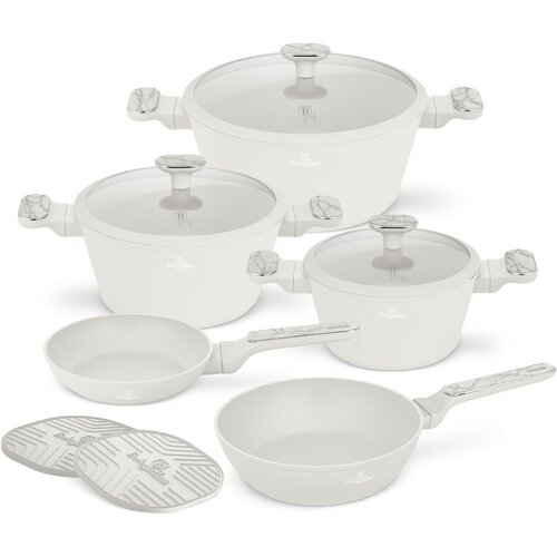 BerlingerHaus Set de vase cu suprafață din titan Sahara Marble, 10 bucăți