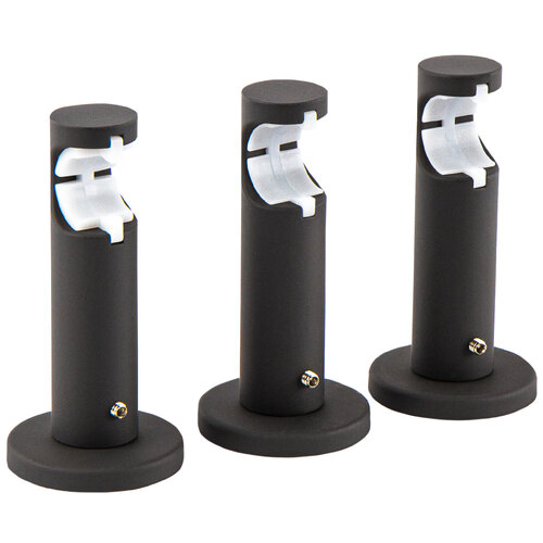 Set bară perdele KRETA 19/16 mm, 120 - 210 cm, negru mat
