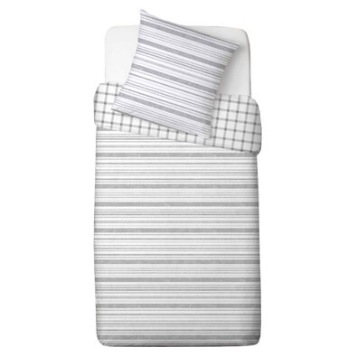 Bombažno posteljnino Renforce Linky sive, 140 x220 cm, 70 x 90 cm