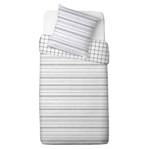 Bombažno posteljnino Renforce Linky sive, 140 x220 cm, 70 x 90 cm