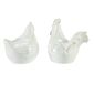 Decorațiune ceramică Hen și robinet, alb , 11 x 13x 14 cm, set de 2