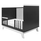 New Baby Crib Marcus, negru/alb