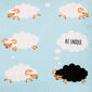 Lenjerie de pat 4Home Black sheep, din crep 140 x 220 cm, 70 x 90 cm