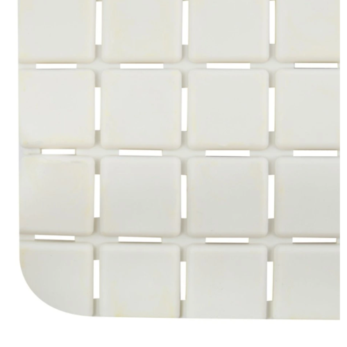 Spirella Protiskluzová podložka do vany QUADRO Premium, bílá, 36 x 76 cm