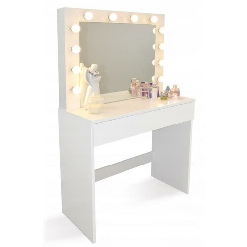 Fotografie Toaletní kosmetický stolek Linda 80x40x140cm se zrcadlem