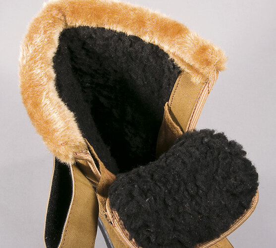 Zimní obuv s kožíškem, černá, 38