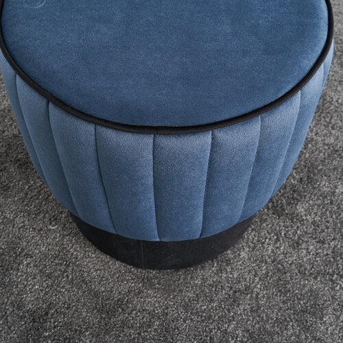 Taboret Rose Puf Blue
