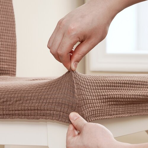 4Home Stretch prevleka za stol Magic clean rjava, 45 - 50 cm, komplet 2 kosov