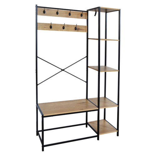 Wieszak z półkami BERDY, dąb