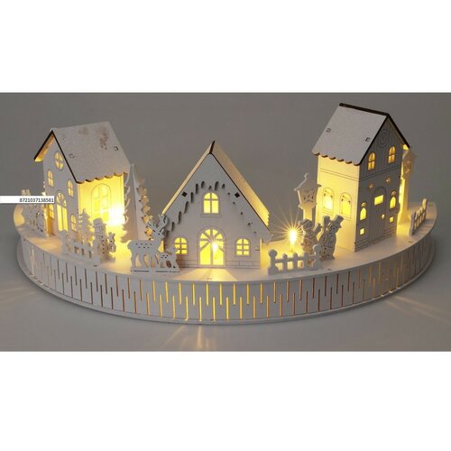 LED Winter Town White, 10x LED, 40 cm, 2x AA