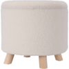 Taburet Teddy, biela