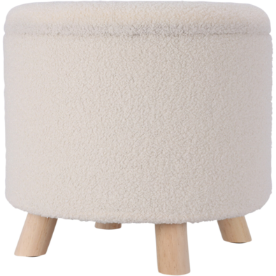 Taburet Teddy, biela