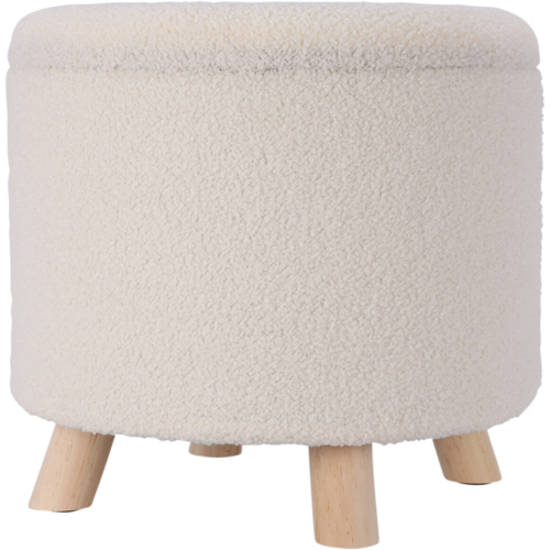 Taburet Teddy, biela