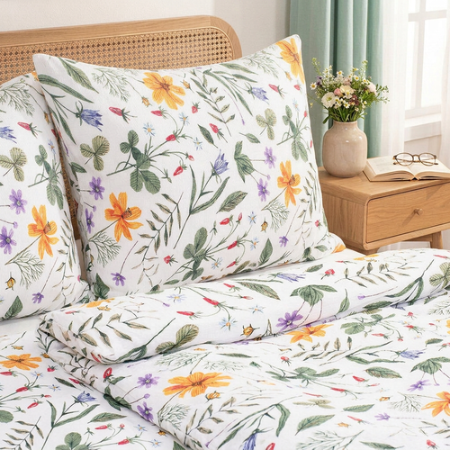 Lenjerie de pat din crep 4Home Wildflower Bliss, 140 x 200 cm, 70 x 90 cm