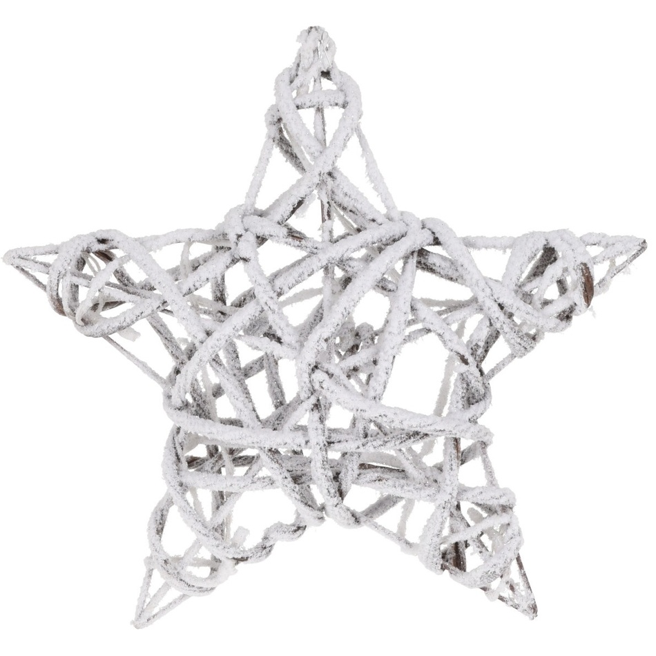 Vianočná LED hviezda biela, 40 x 10 cm