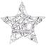 Різдвяна світлодіодна зірка білий, 40 x 10 см