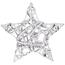 Weihnachts-LED-Stern, weiß, 40 x 10 cm