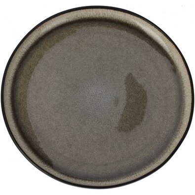 Flacher Steingutteller Moss, Durchmesser 26 cm