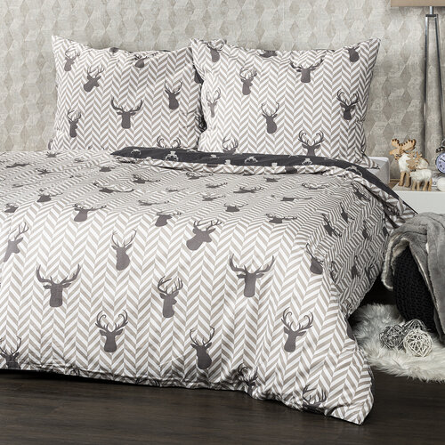 Lenjerie de pat din bumbac 4Home Reindeer, 140 x 200 cm, 70 x 90 cm