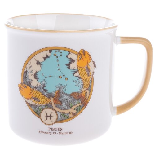 Porcelanasti hrnček Zvěrokruh - Ryby, 460 ml