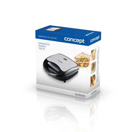 Concept SV3040 sendvičovač trojuholník 700 W, nerez
