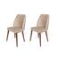 Set de scaune Alfa Cream and Walnut, 2 buc.