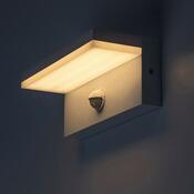 Rabalux 77116 vonkajšie nástenné LED svietidloZaragoza, so senzorom, 9W, IP54, biela