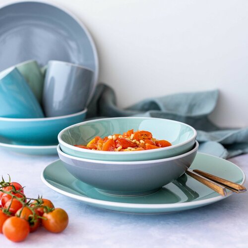 Mäser 24 darabos ELISSA étkészlet – türkizkék fényes