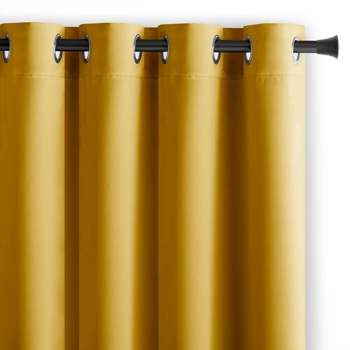 Restilo Zavesa Blackout EYELETS gorčica, 140 x 245 cm