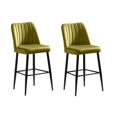 Set de scaune de bar Vento Green and Black, 2 buc.