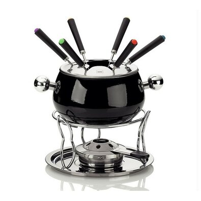 Set fondue 11 piese Kela SIENA, smălțuit, negru