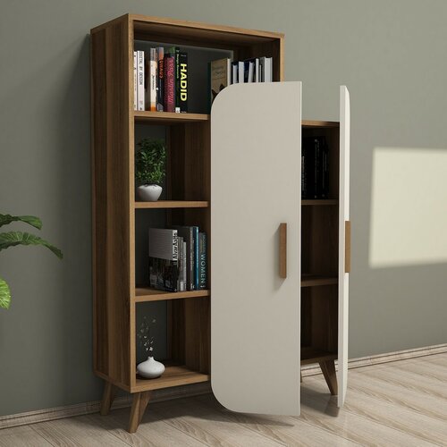Knihovna Form Cream and Walnut