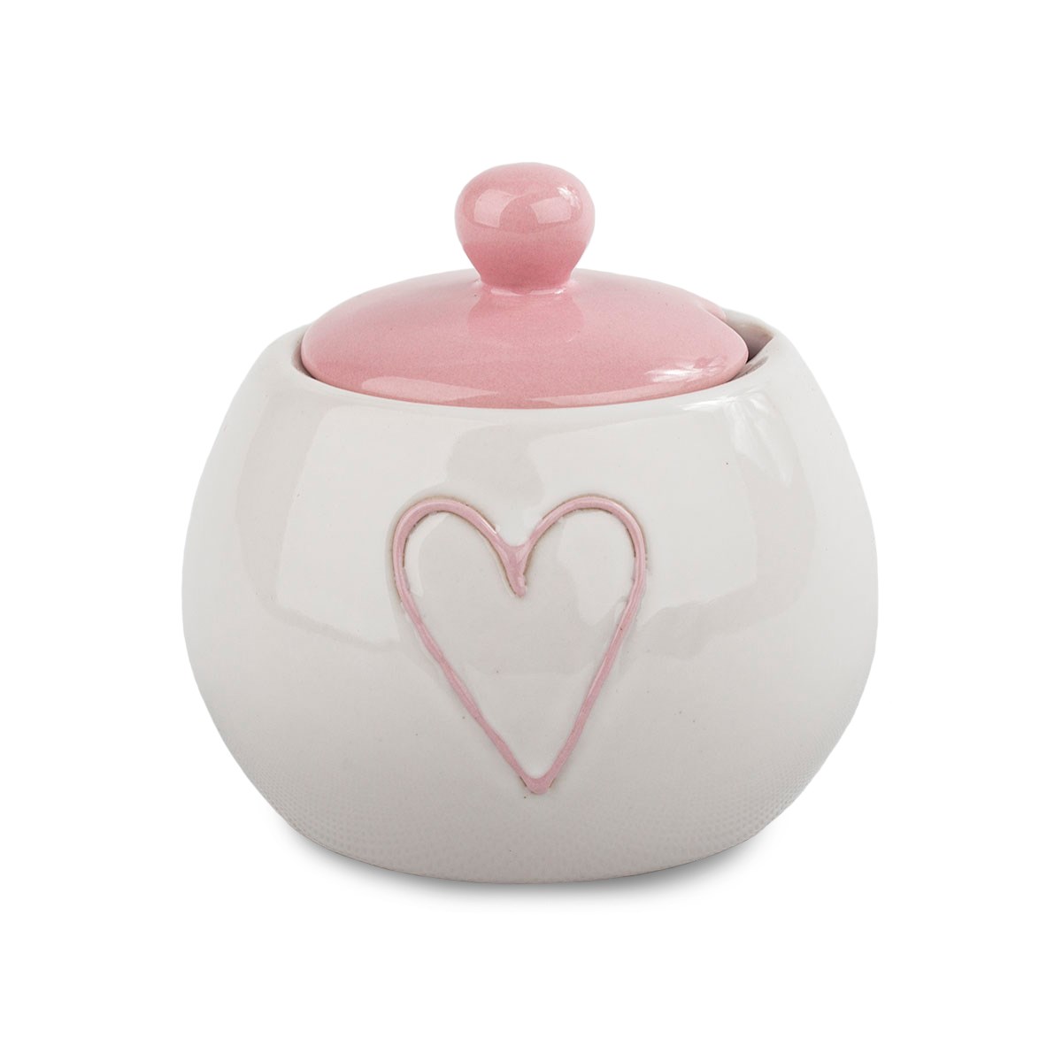Keramická cukornička Heart, sv. červená