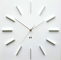 Ceas de perete design Future Time FT1010WH Square  white, 40 cm